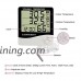 Large Display Digital Thermometer Humidity Temperature Monitor Indoor Outdoor with Alarm Clock - B071FJ1Y7Y